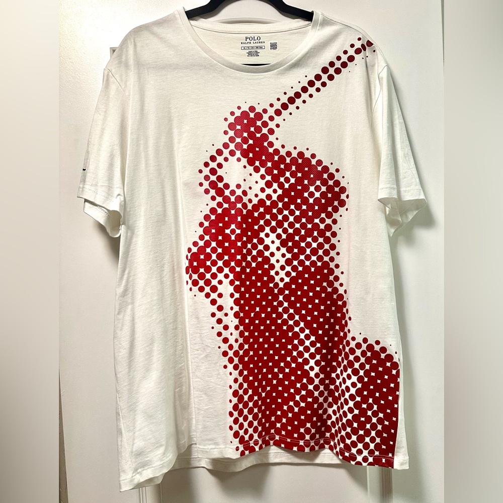 Polo by Ralph Lauren men’s White Tee with Red Graphic